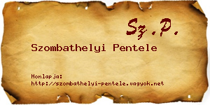 Szombathelyi Pentele névjegykártya